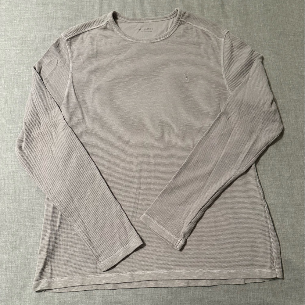 All Saints Mens Waffle Shirt